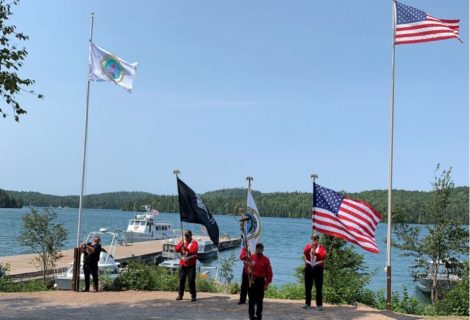 Grand Portage Tribal Flag Flies on Isle Royale